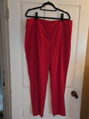 Nine West Red Straight-Leg Ponte Pants